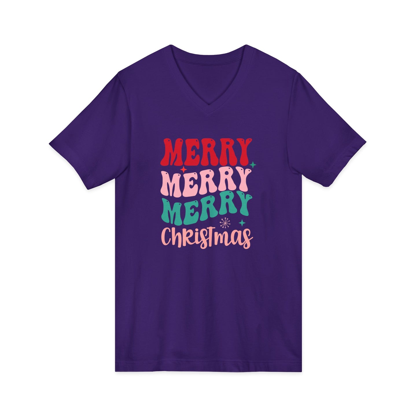 Merry Merry Merry Christmas V-Neck Tee