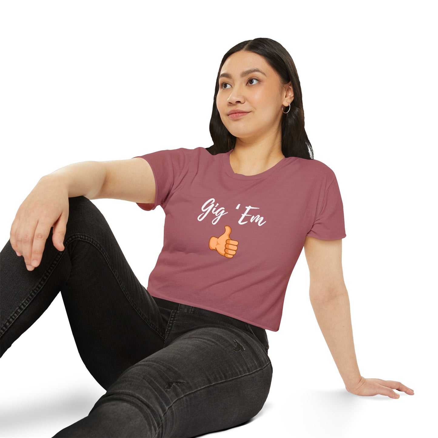 Gig 'Em Cropped Tee