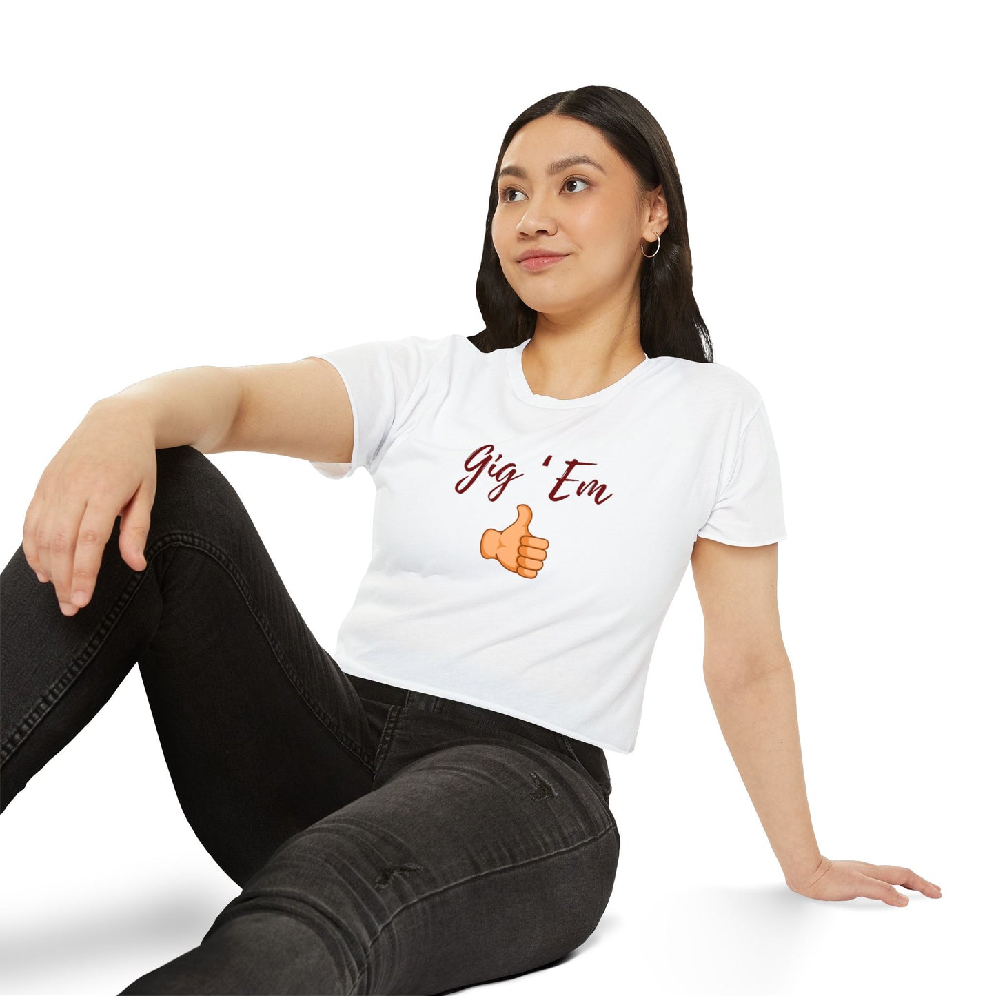 Gig 'Em Cropped Tee
