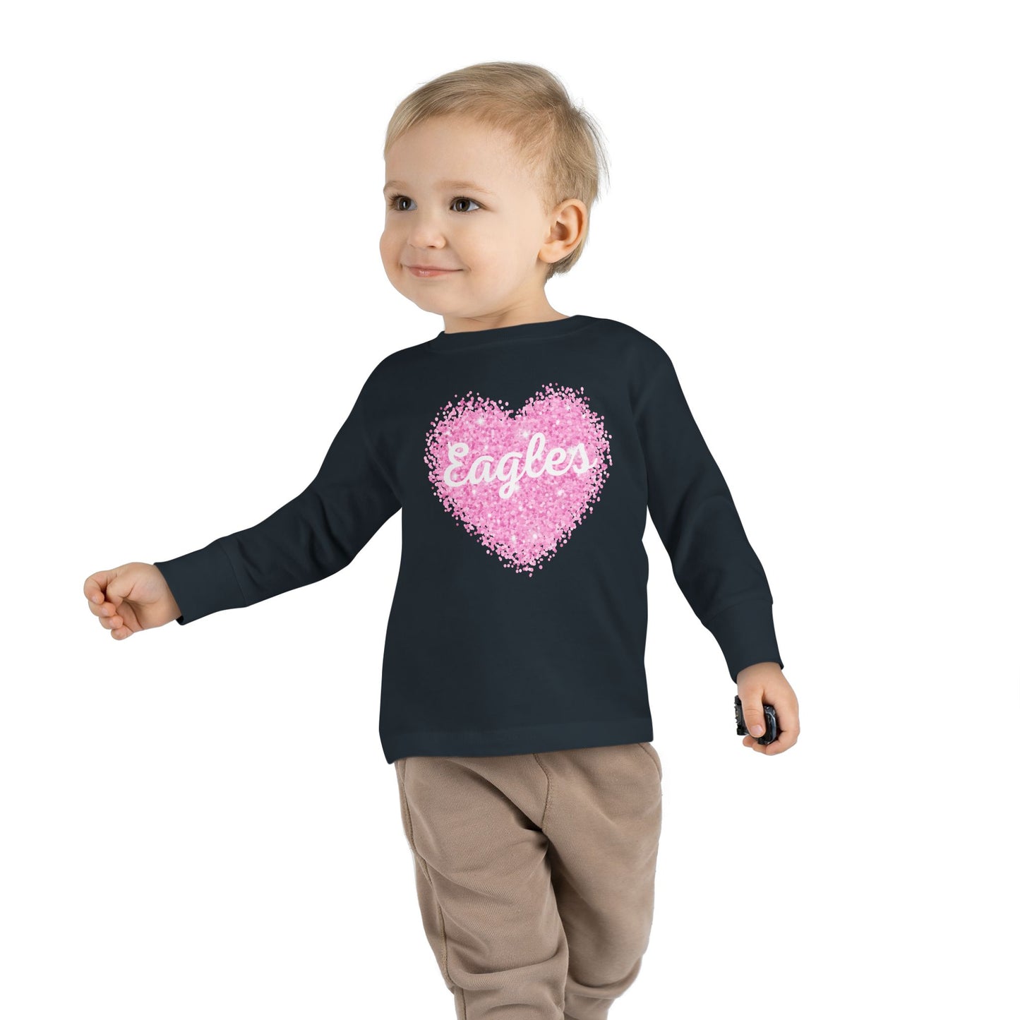 Glitter Heart Toddler Long Sleeve