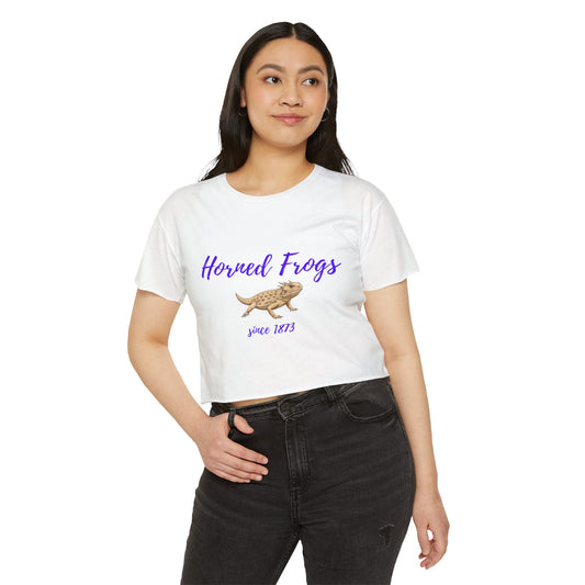 Horned Frogs Cropped Tee