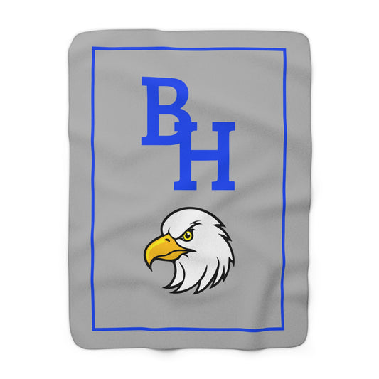 Gray & Blue BH Sherpa Blanket