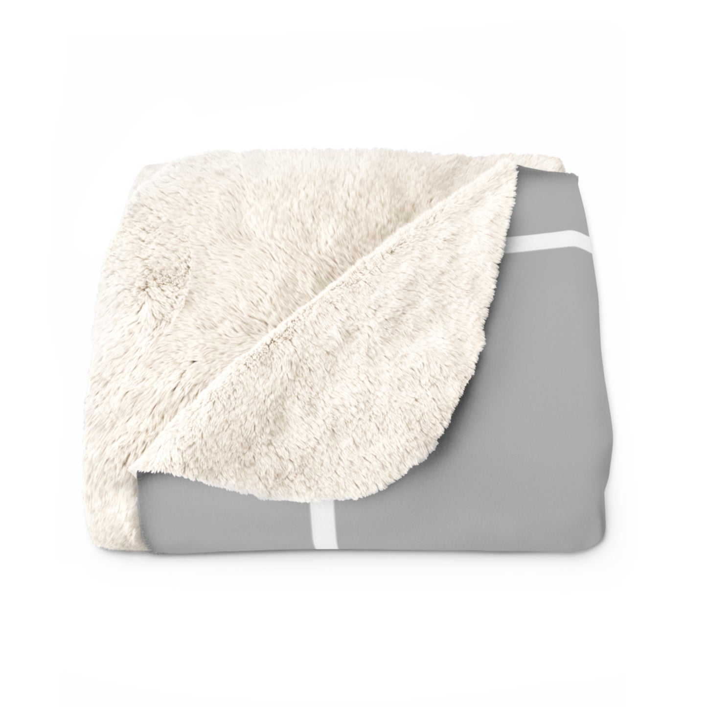 Gray & White BH Sherpa Blanket