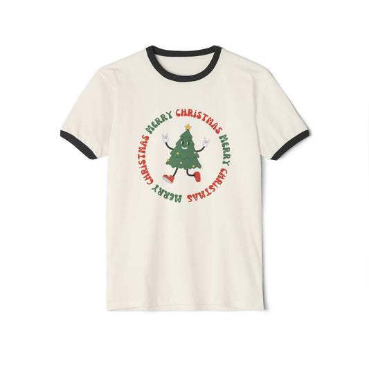 Retro Christmas Ringer Tee