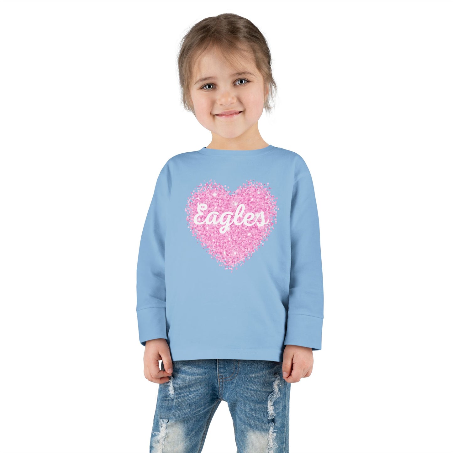 Glitter Heart Toddler Long Sleeve