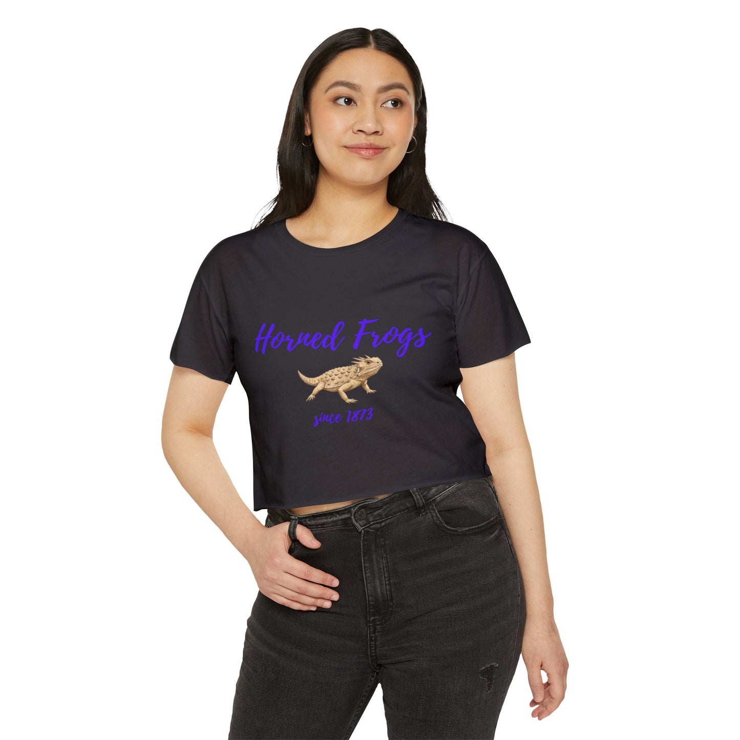 Horned Frogs Cropped Tee