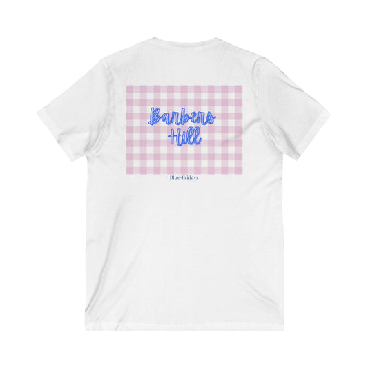 Ladies' Gingham V-Neck Tee