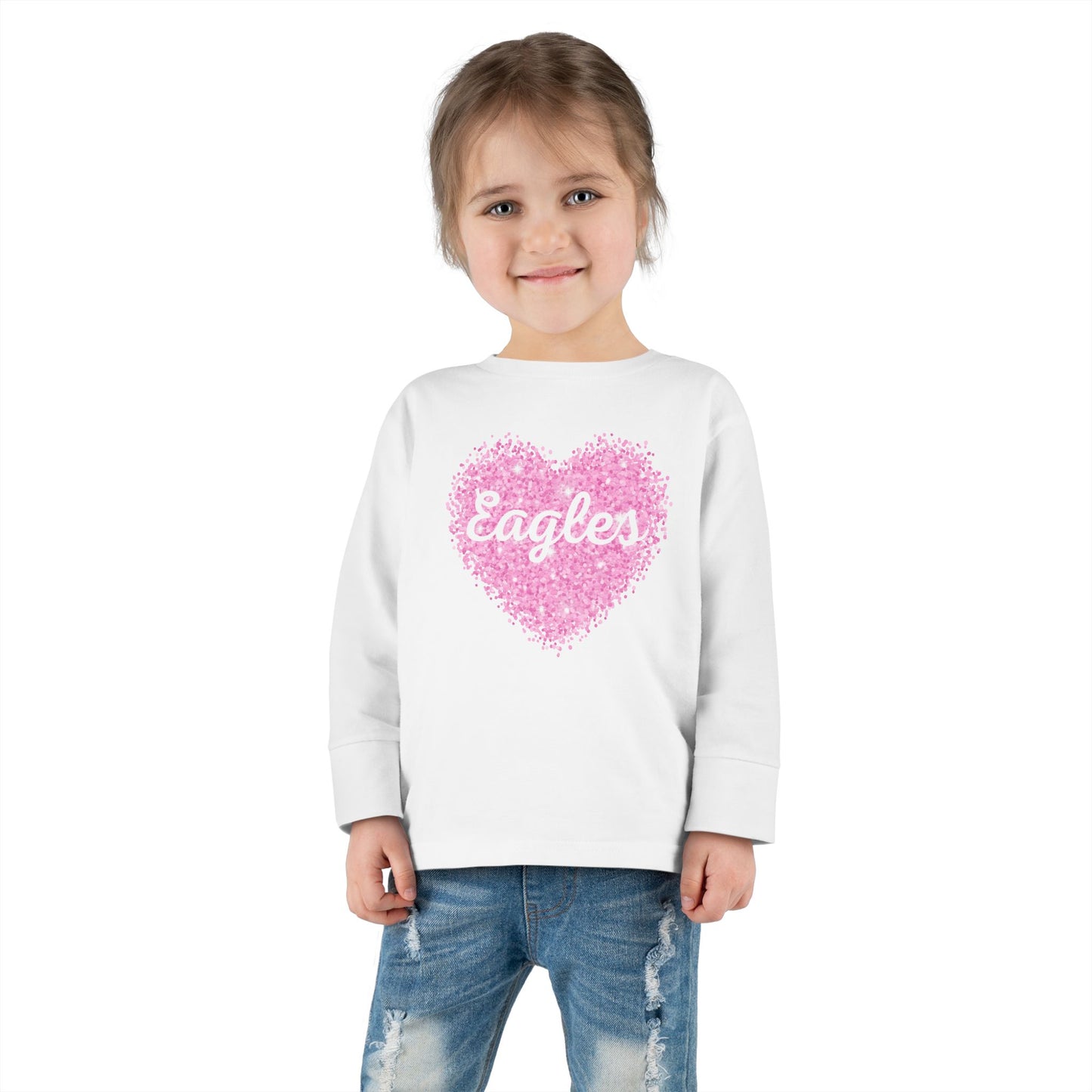 Glitter Heart Toddler Long Sleeve