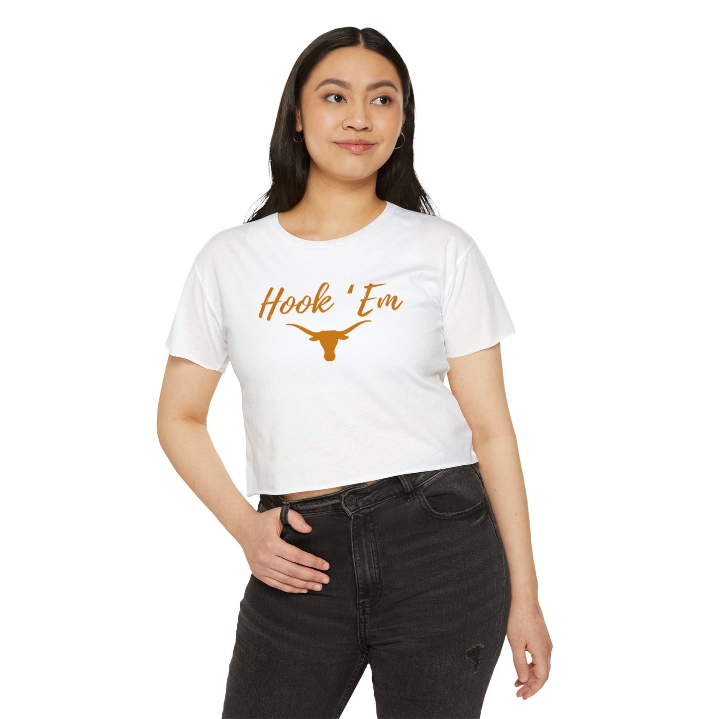 Hook 'Em Cropped Tee