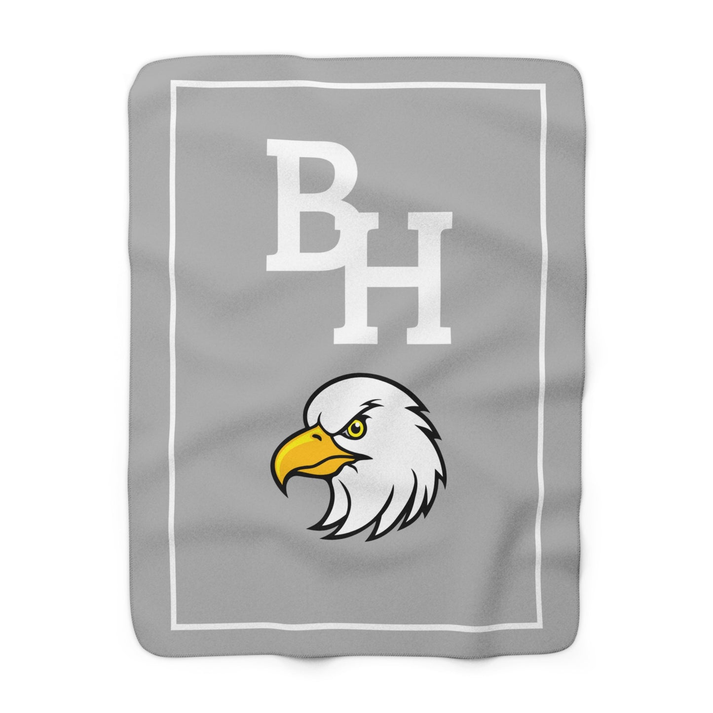 Gray & White BH Sherpa Blanket