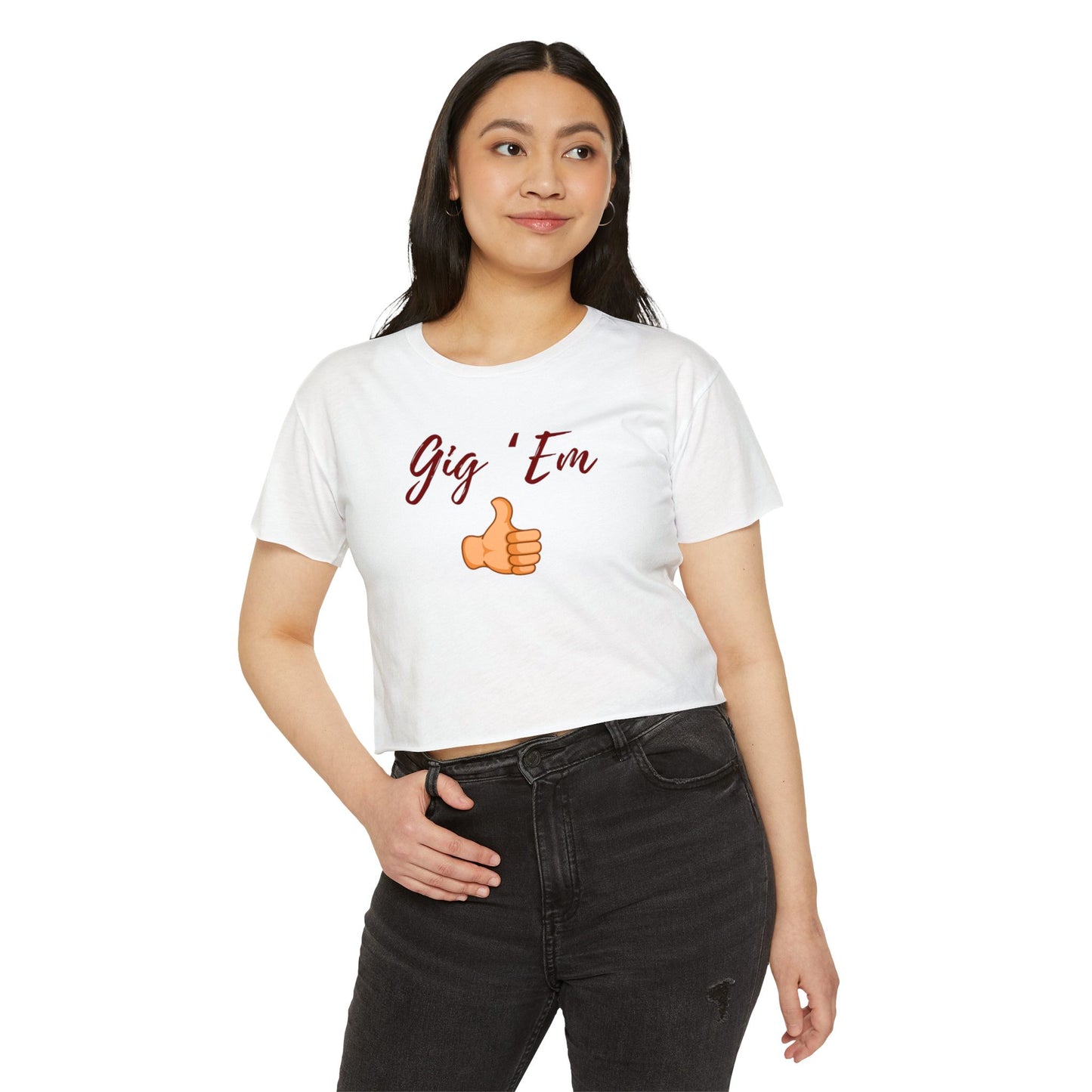 Gig 'Em Cropped Tee