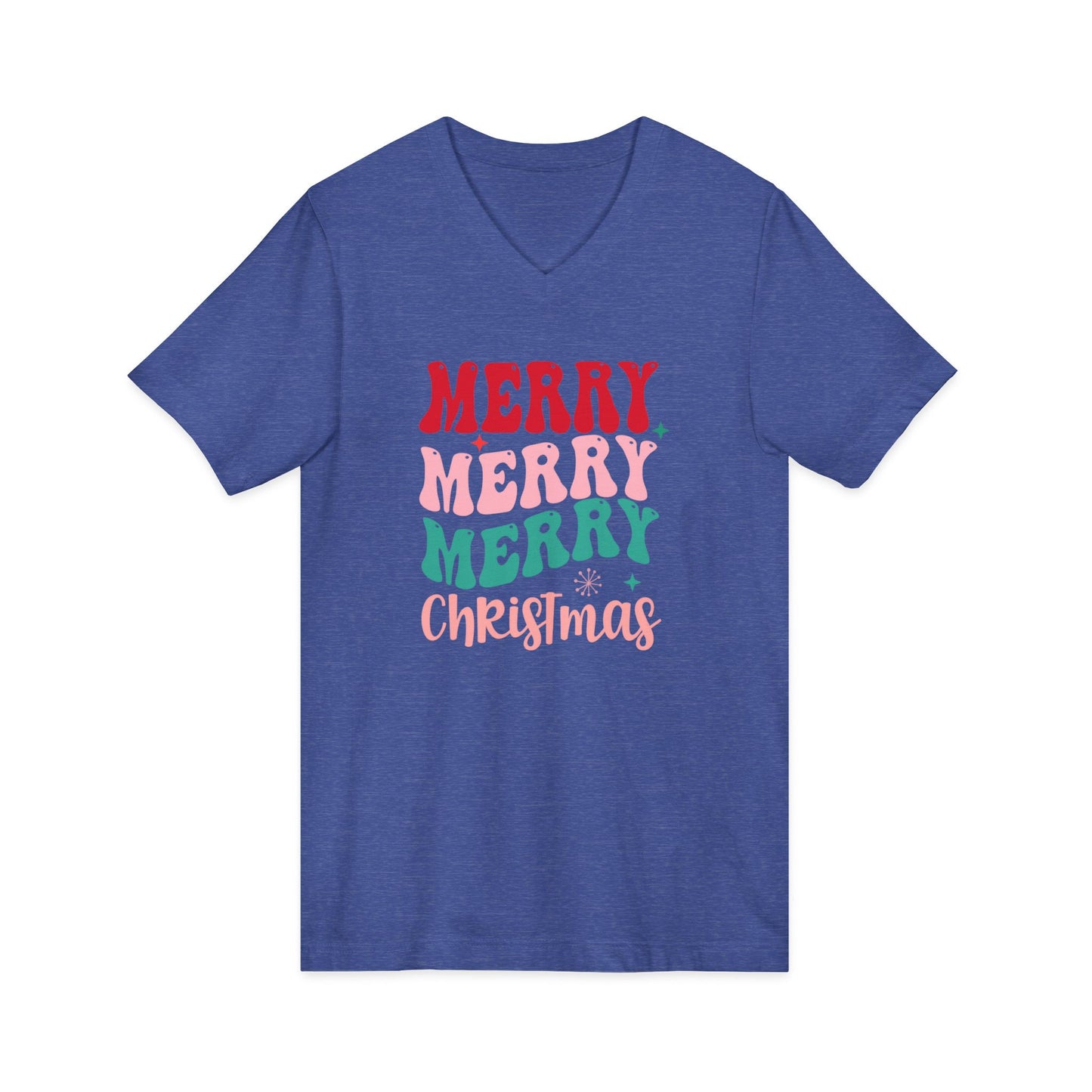 Merry Merry Merry Christmas V-Neck Tee