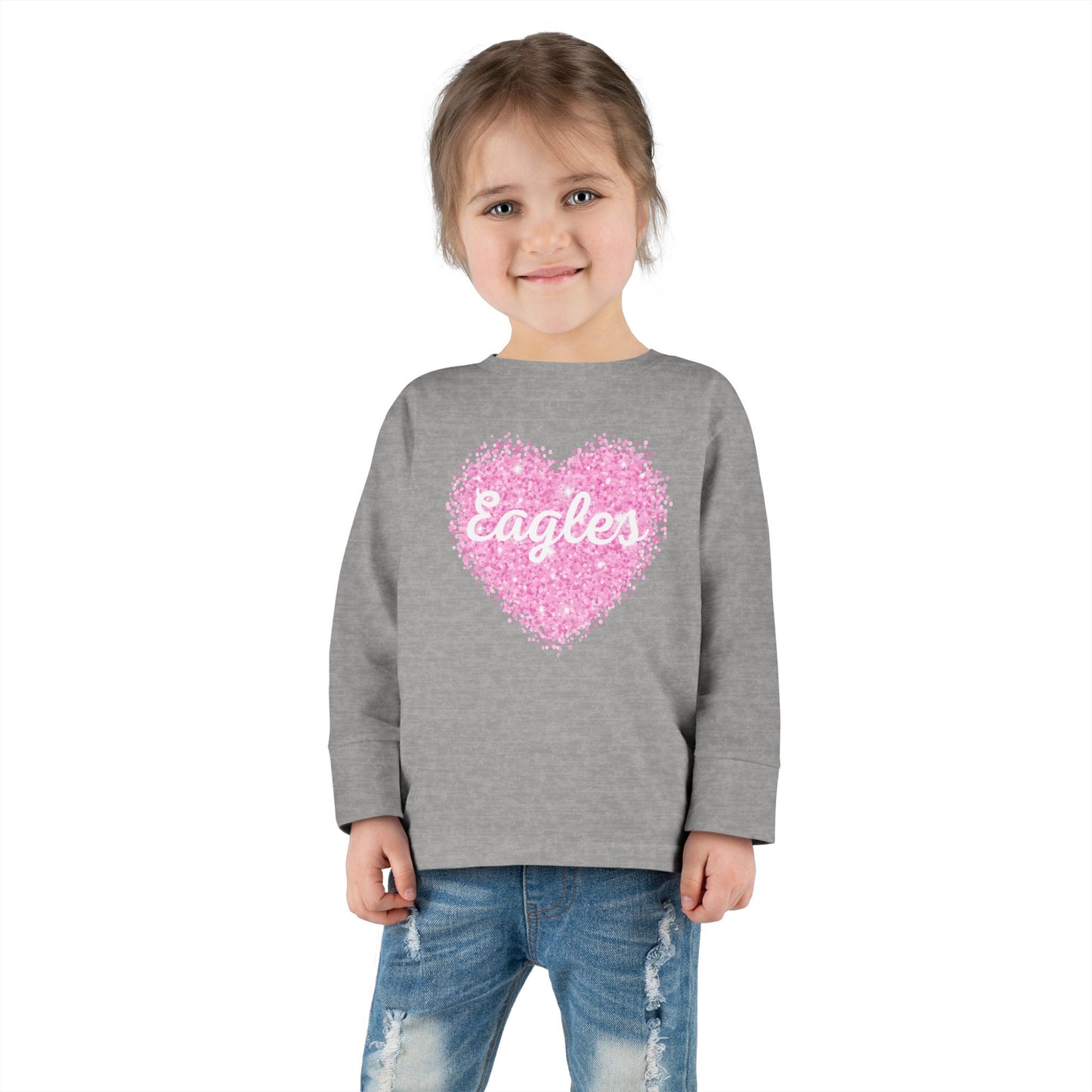 Glitter Heart Toddler Long Sleeve