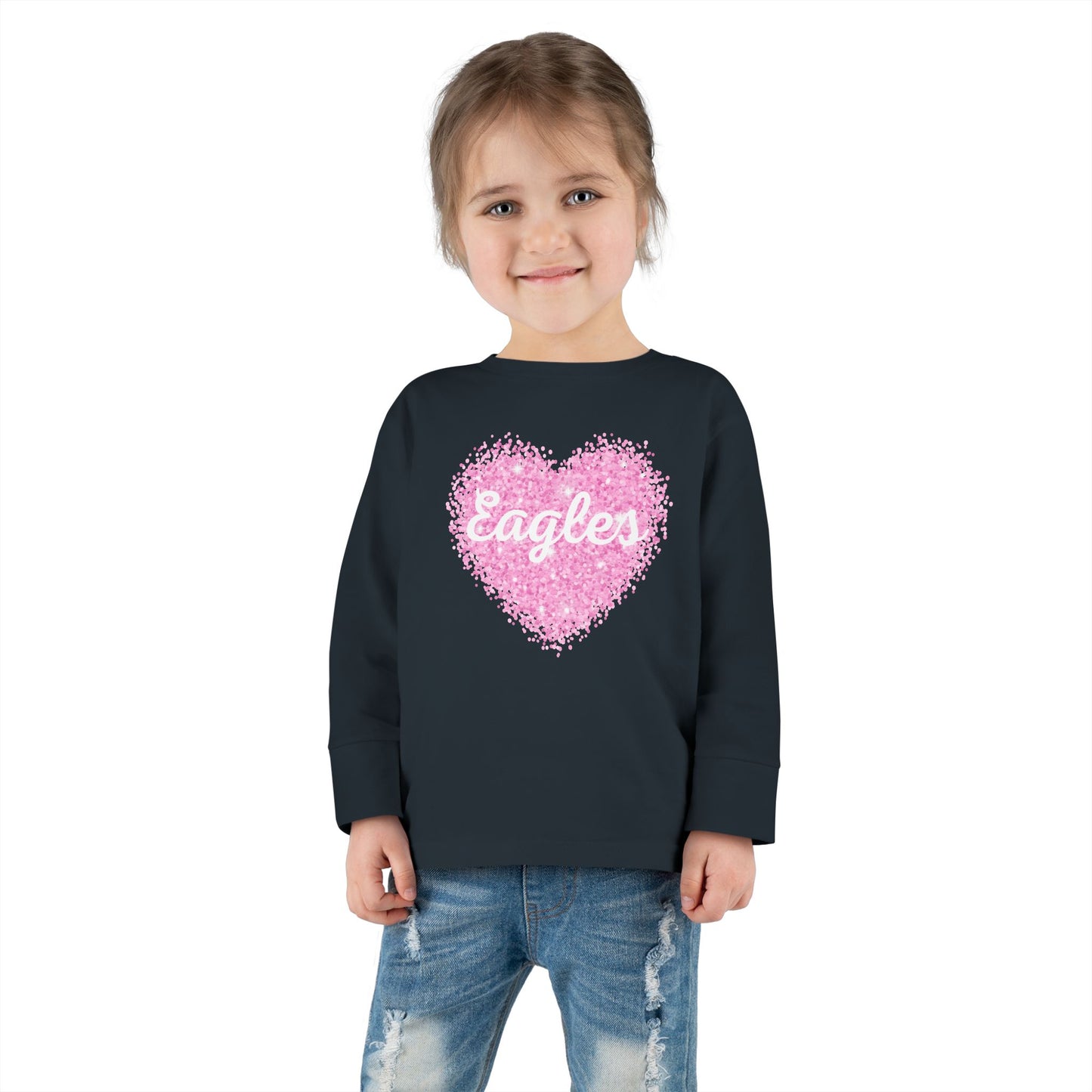 Glitter Heart Toddler Long Sleeve