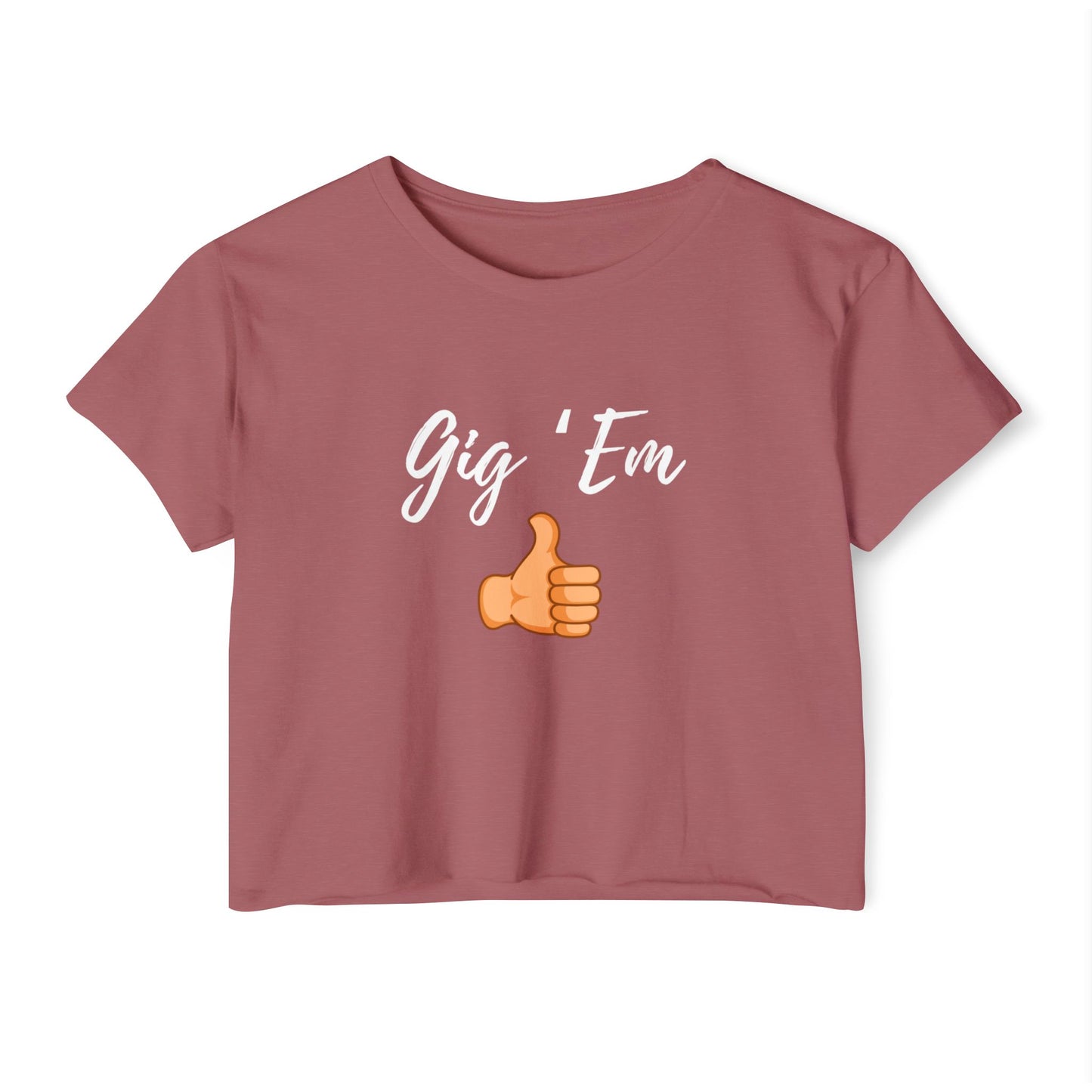 Gig 'Em Cropped Tee
